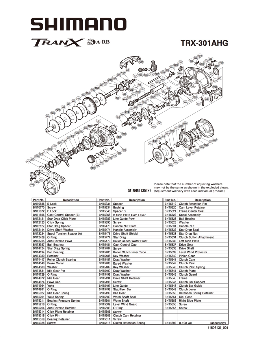 Shimano Tranx 301 HG (LH)